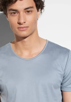 Homme Zimmerli Sea IslandT-Shirt à manches courtes - smoky blue