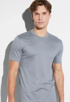 Homme Zimmerli Sea IslandT-Shirt à manches courtes - smoky blue