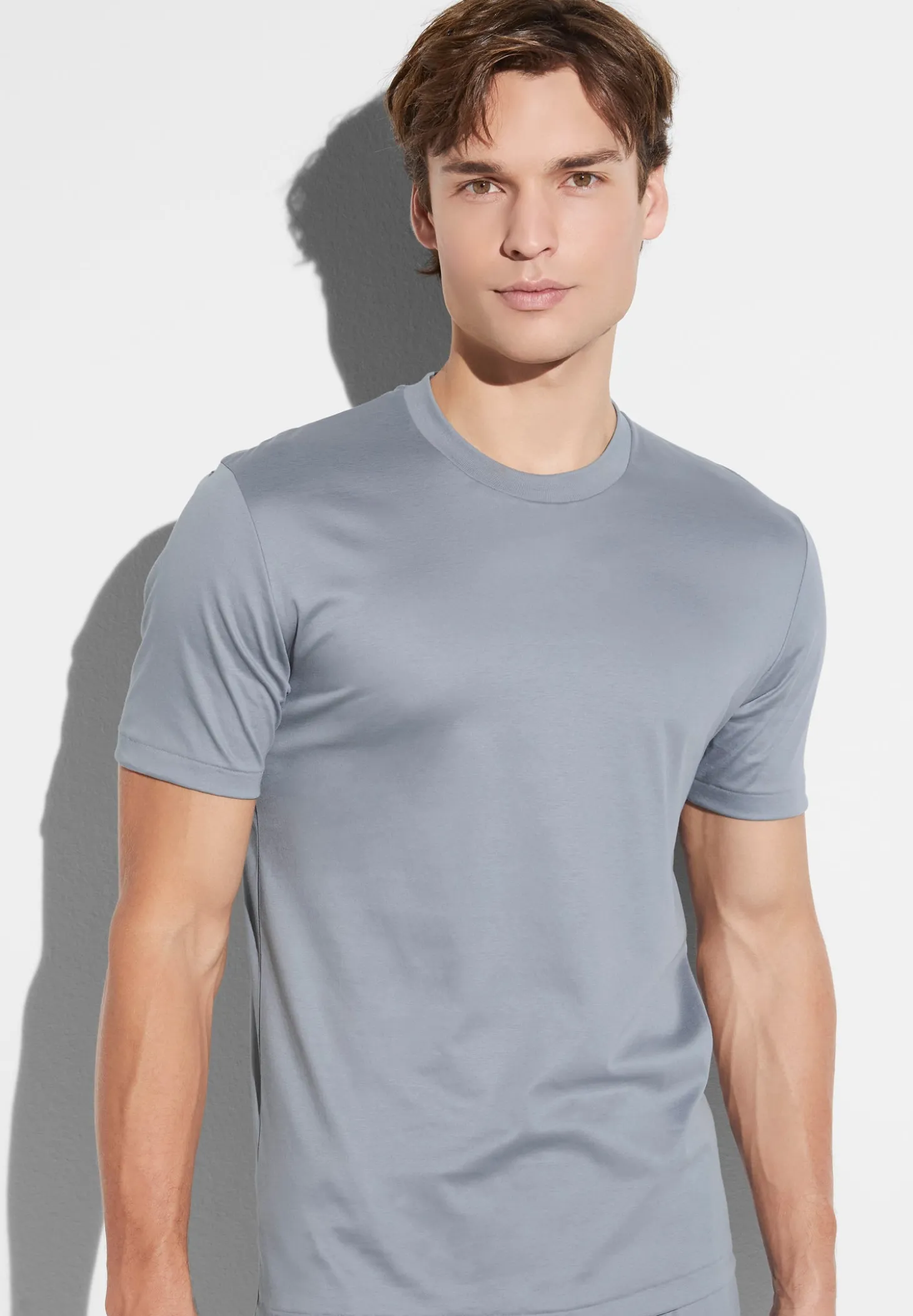Homme Zimmerli Sea IslandT-Shirt à manches courtes - smoky blue