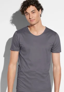 Homme Zimmerli Sea IslandT-Shirt à manches courtes - dark grey