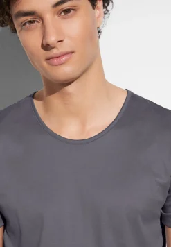 Homme Zimmerli Sea IslandT-Shirt à manches courtes - dark grey