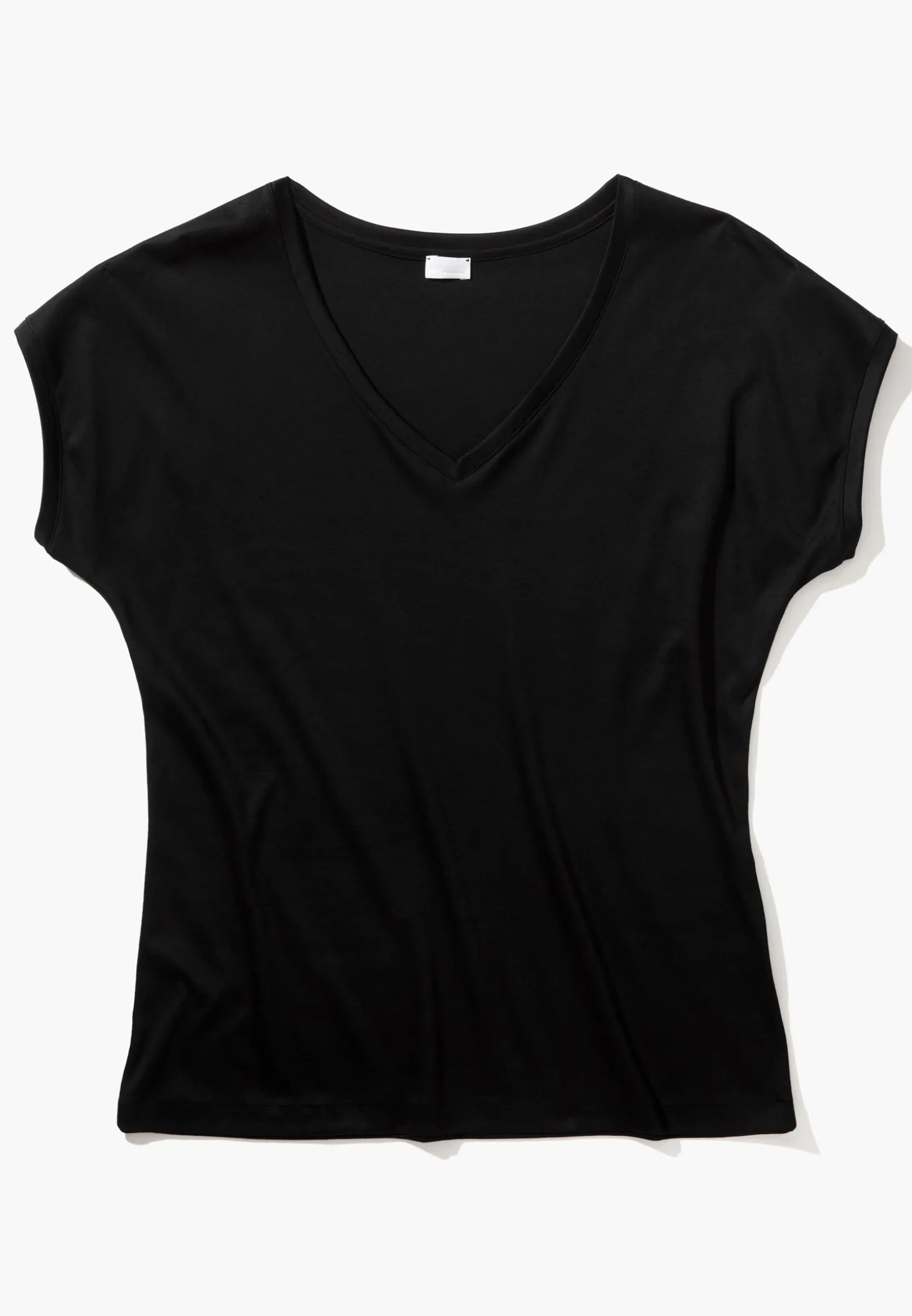 Femme Zimmerli Sea IslandT-Shirt à manches courtes col en V - black