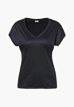 Femme Zimmerli Sea IslandT-Shirt à manches courtes col en V - navy