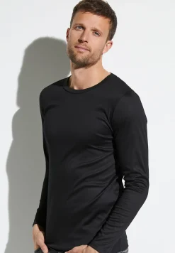 Homme Zimmerli Sea IslandT-Shirt à manches longues - black