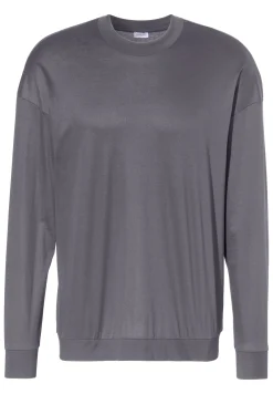 Homme Zimmerli Sea IslandT-Shirt à manches longues - dark grey