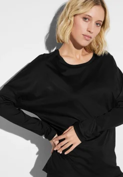 Femme Zimmerli Sea IslandT-Shirt à manches longues - black