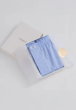 Homme Zimmerli Sea Island WovenBoxer Shorts - blue