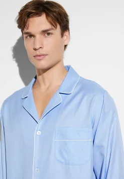 Homme Zimmerli Sea Island WovenPyjama longues - blue