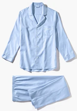 Homme Zimmerli Sea Island WovenPyjama longues - blue