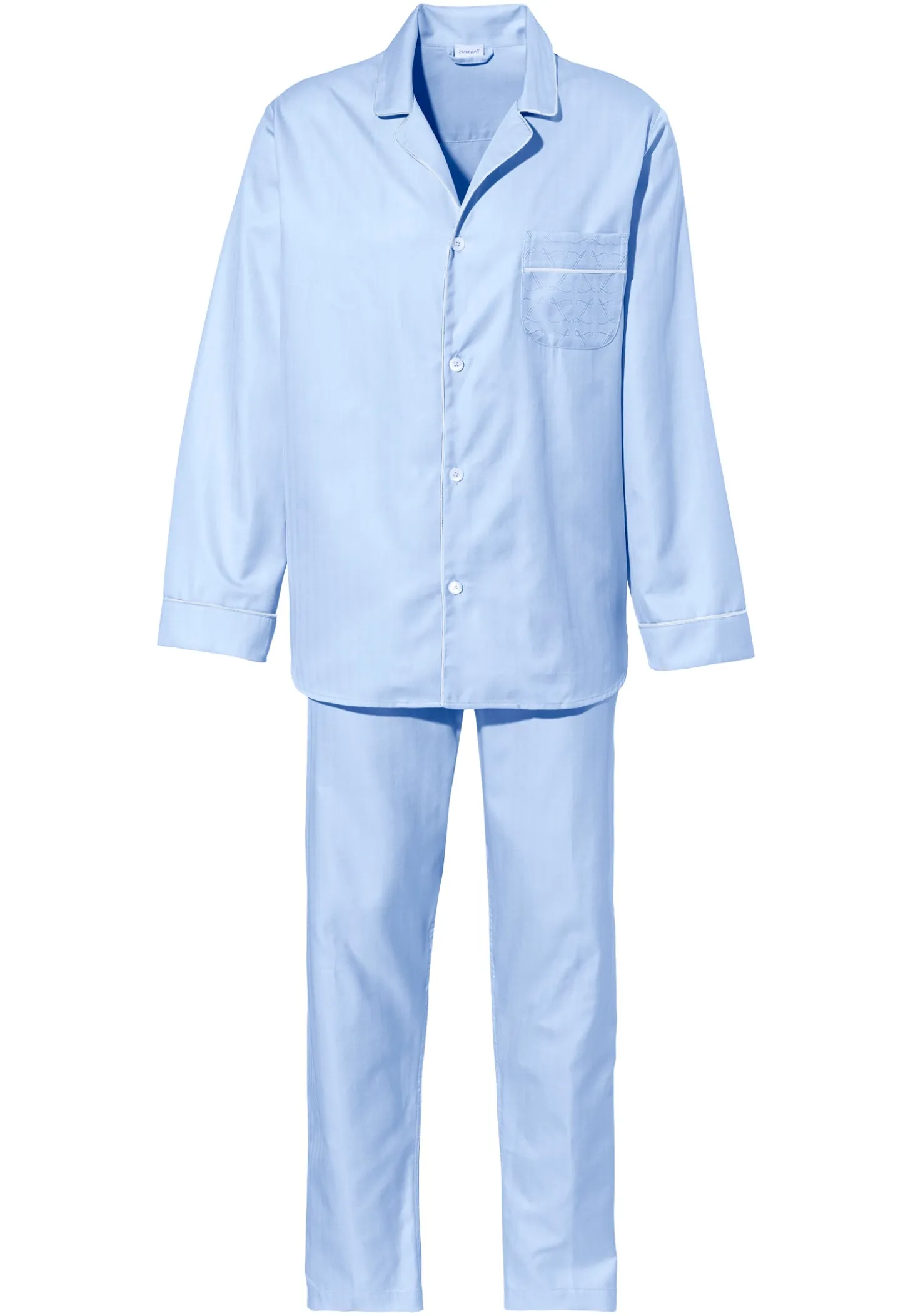 Homme Zimmerli Sea Island WovenPyjama longues - blue