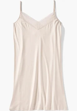 Femme Zimmerli Silk DreamsChemise de nuit bretelles spaghetti - vanilla