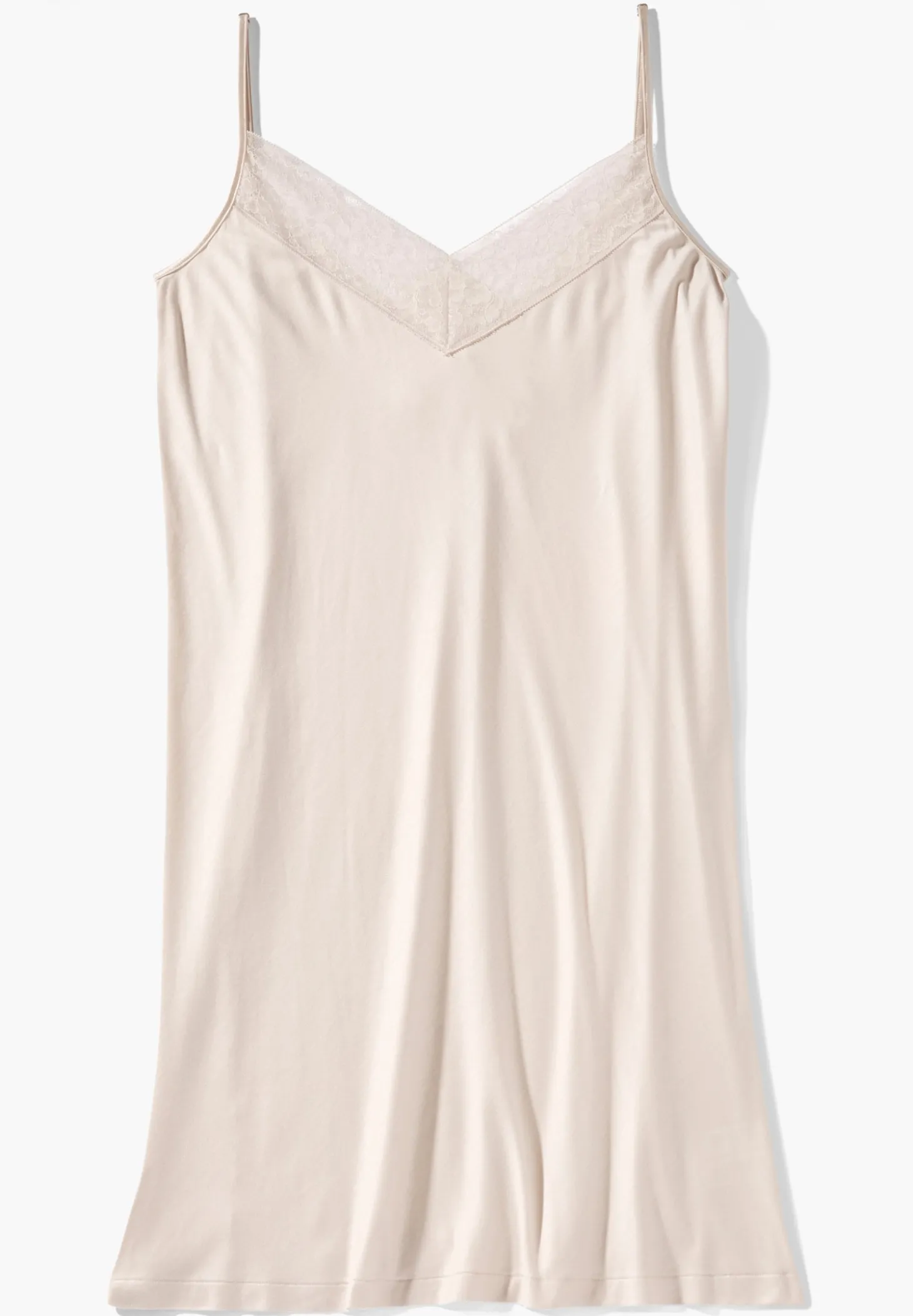 Femme Zimmerli Silk DreamsChemise de nuit bretelles spaghetti - vanilla