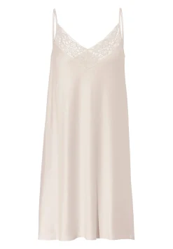 Femme Zimmerli Silk DreamsChemise de nuit bretelles spaghetti - vanilla