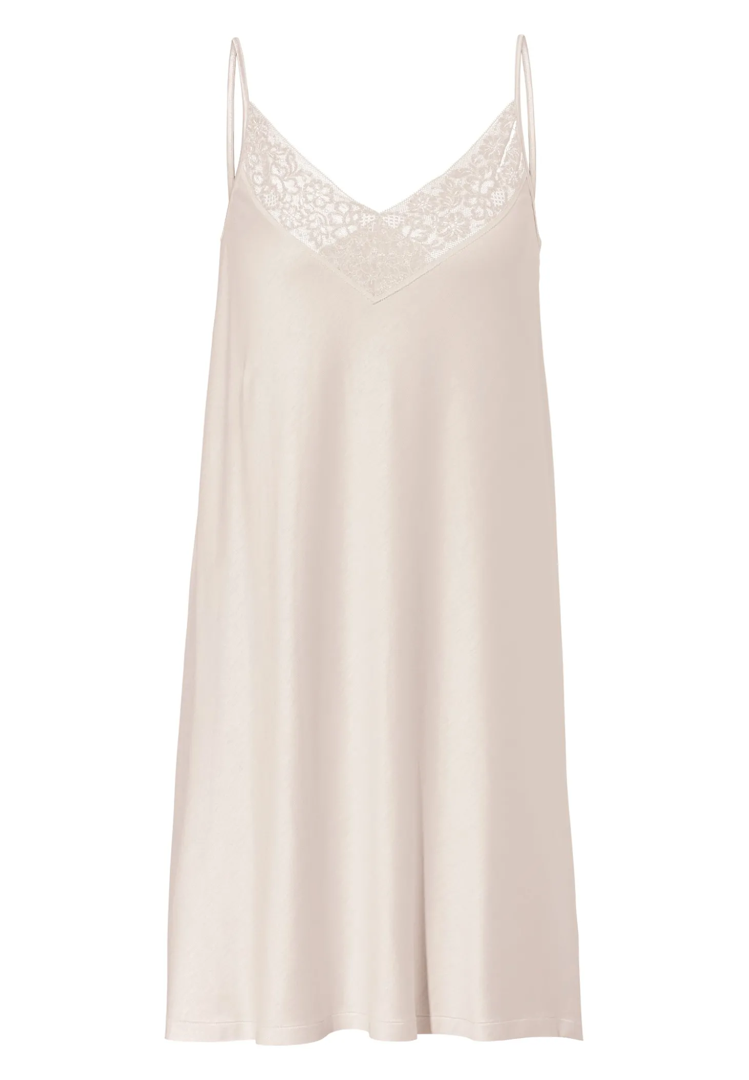 Femme Zimmerli Silk DreamsChemise de nuit bretelles spaghetti - vanilla