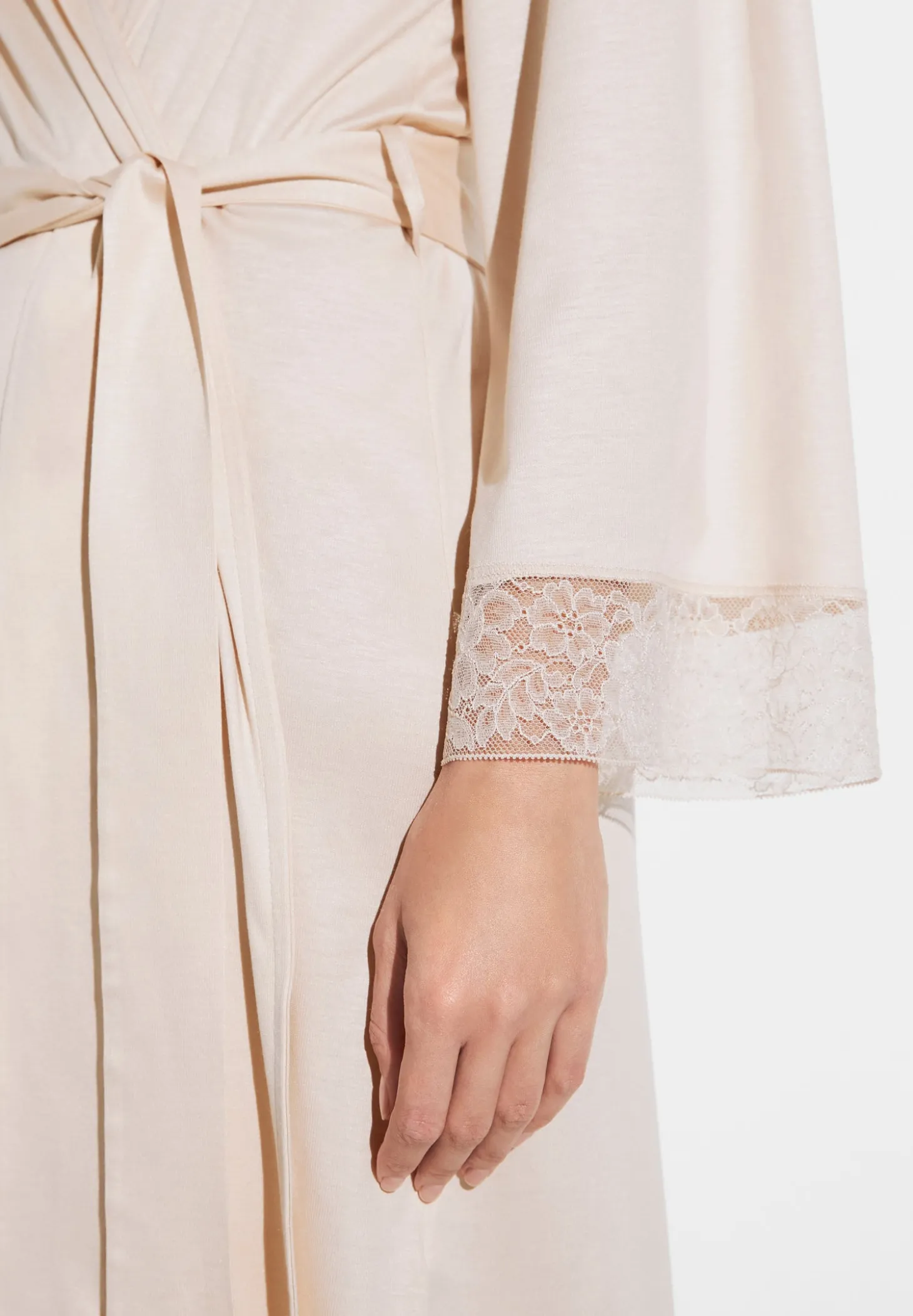 Femme Zimmerli Silk DreamsRobe de chambre courte - vanilla