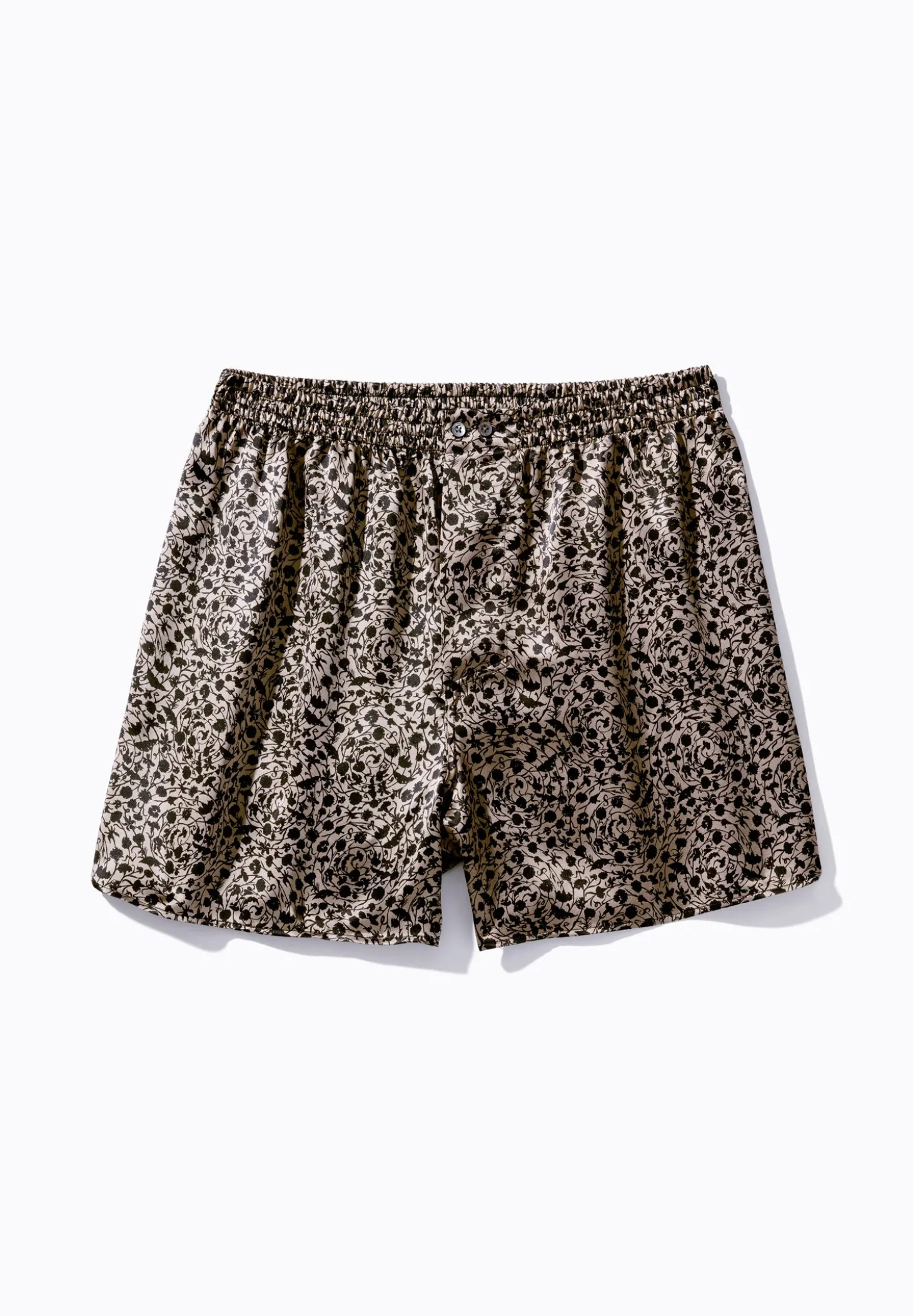 Homme Zimmerli Silk NightwearBoxer Shorts - brown-black