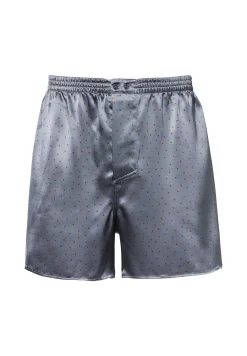 Homme Zimmerli Silk NightwearBoxer Shorts - brown dots