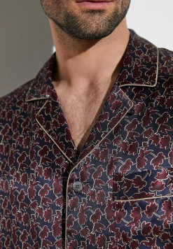 Homme Zimmerli Silk NightwearPyjama longues - leaves