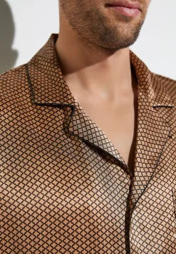 Homme Zimmerli Silk NightwearPyjama longues - fantasy gold
