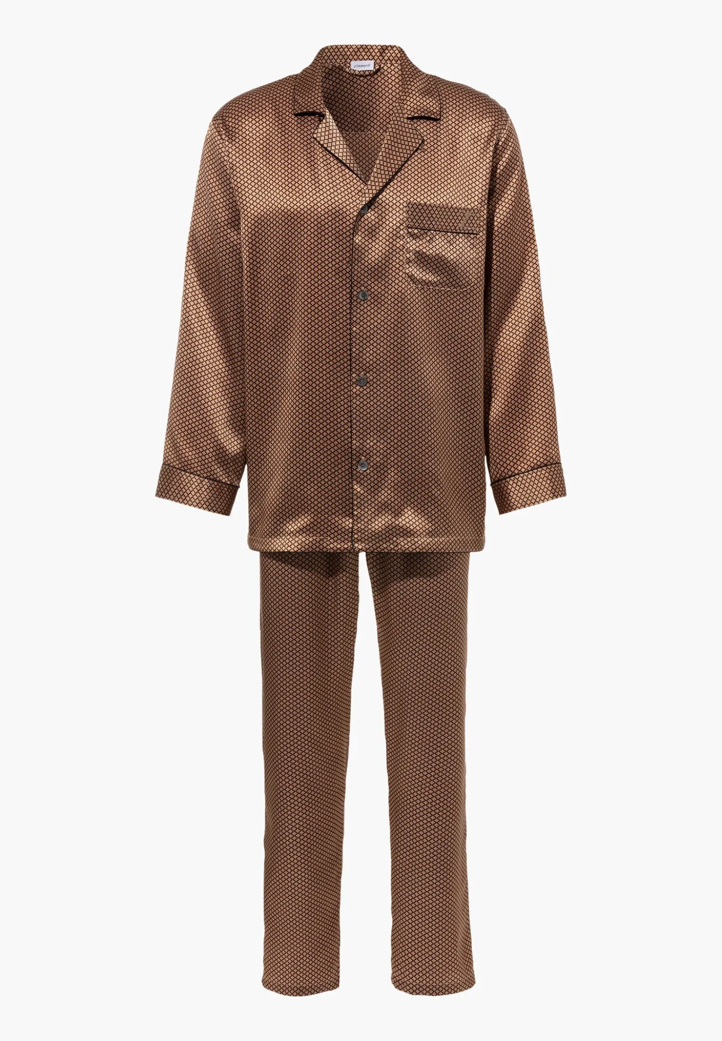Homme Zimmerli Silk NightwearPyjama longues - fantasy gold