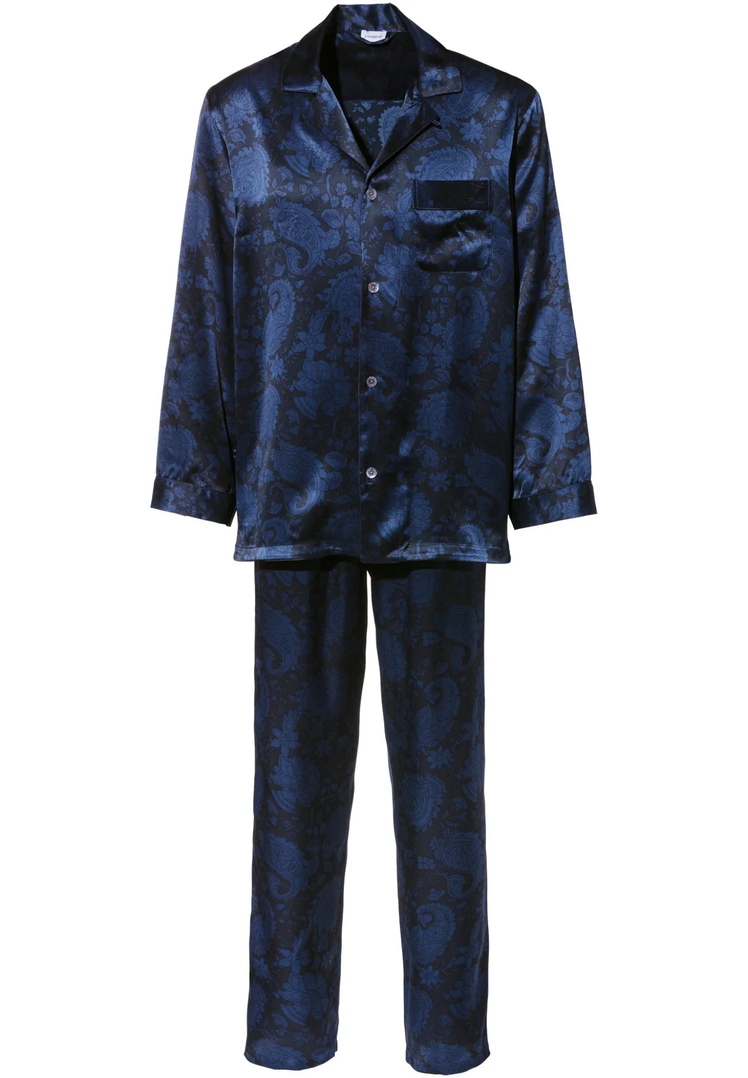 Homme Zimmerli Silk NightwearPyjama longues - paisley dark blue