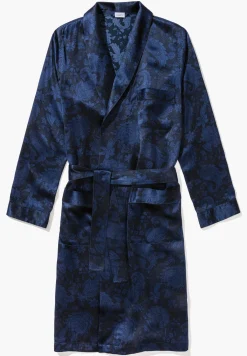 Homme Zimmerli Silk NightwearRobe de chambre longue - paisley dark blue