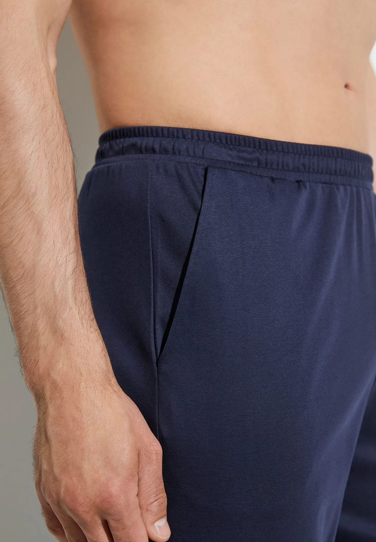 Homme Zimmerli Supreme Green CottonPantalon - navy