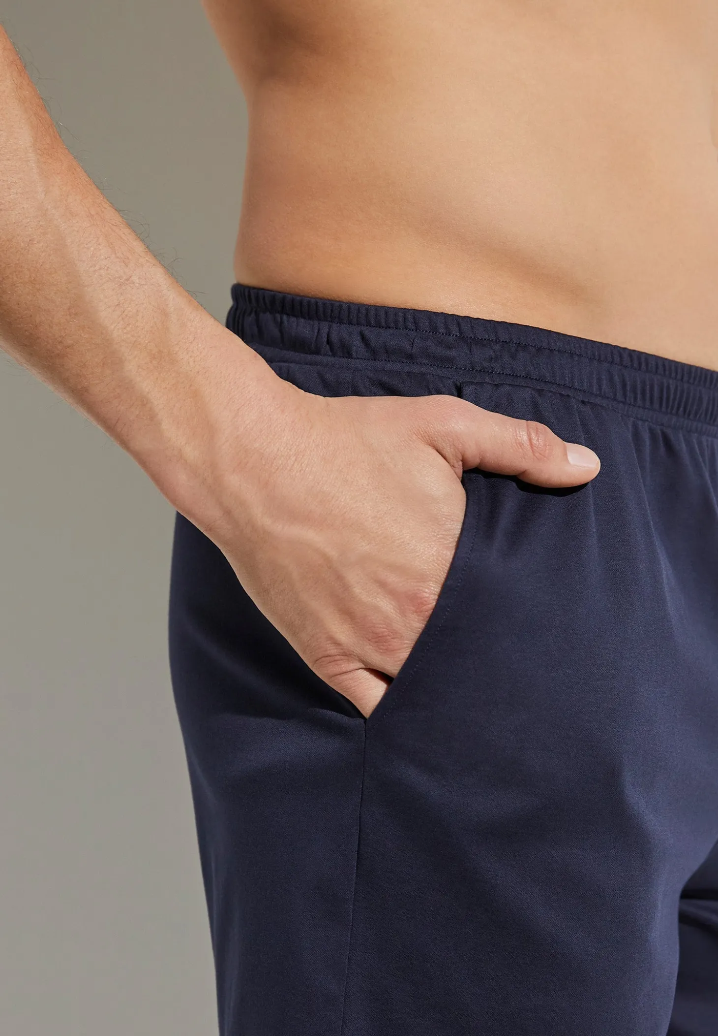 Homme Zimmerli Supreme Green CottonPantalon court - navy