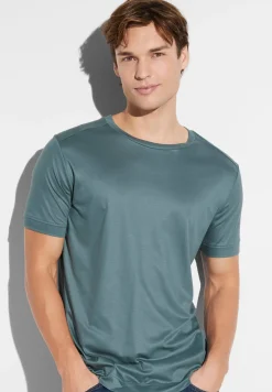 Homme Zimmerli Sustainable LuxuryT-Shirt à manches courtes - jade