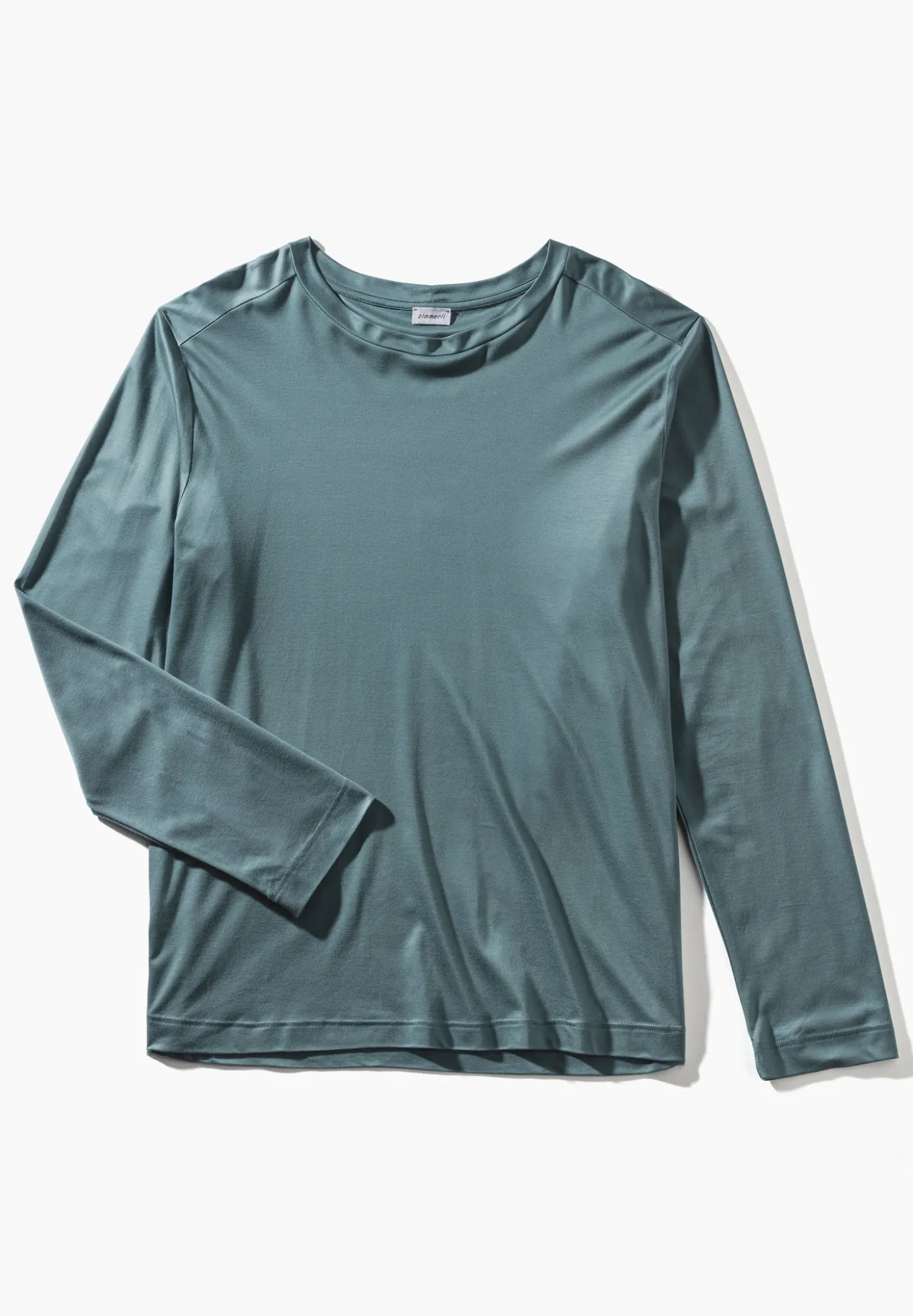 Homme Zimmerli Sustainable LuxuryT-Shirt à manches longues - jade
