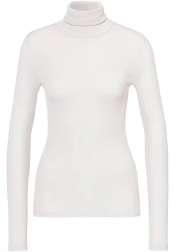 Femme Zimmerli Wool & SilkCol roulé à manches longues - dove