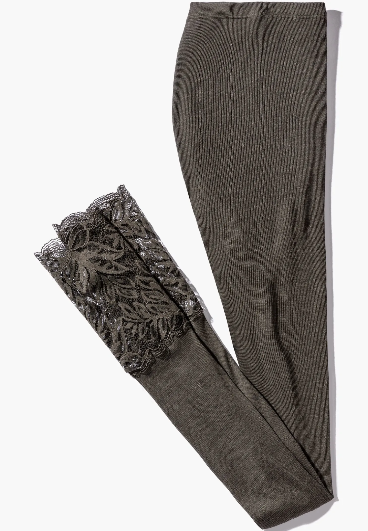 Femme Zimmerli Wool & SilkLeggings - black olive
