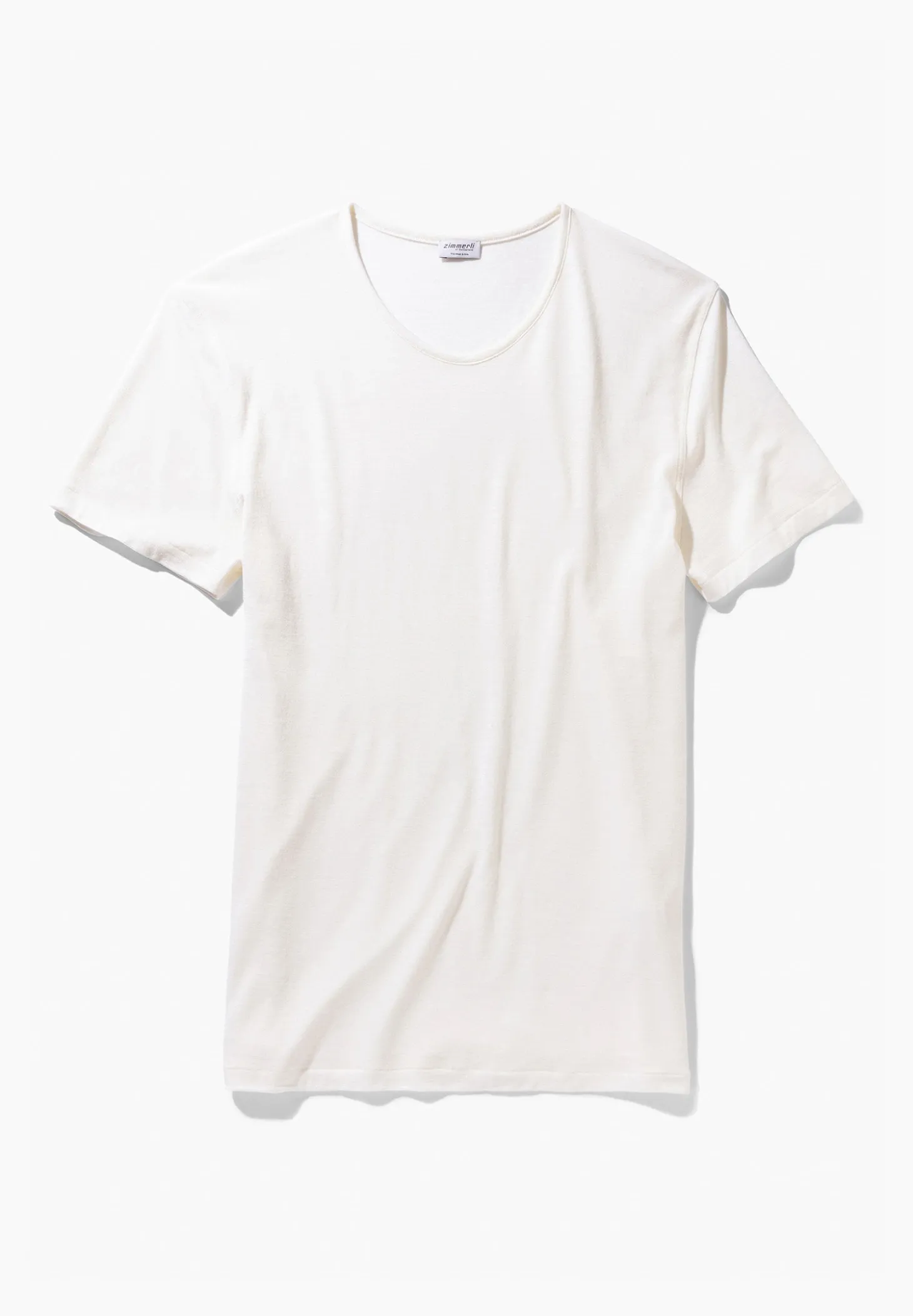Homme Zimmerli Wool & SilkT-Shirt à manches courtes - écru