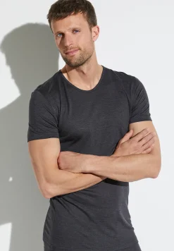 Homme Zimmerli Wool & SilkT-Shirt à manches courtes - charcoal