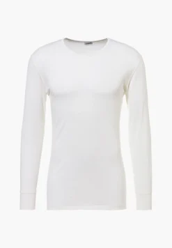 Homme Zimmerli Wool & SilkT-Shirt à manches longues - écru