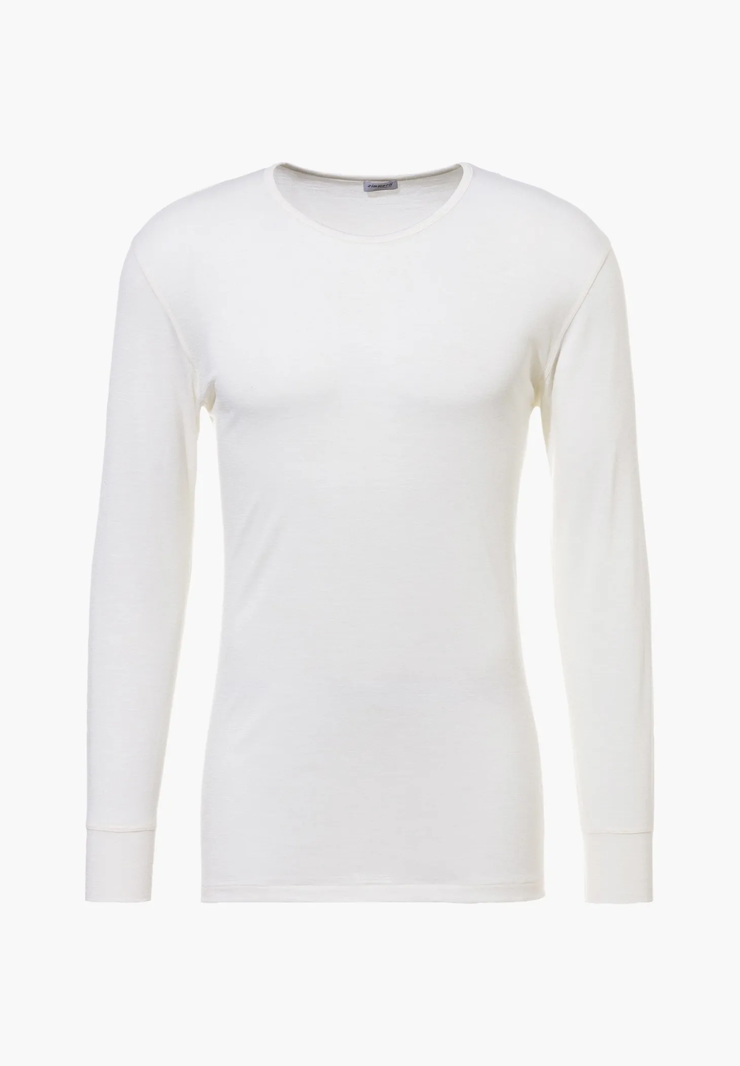 Homme Zimmerli Wool & SilkT-Shirt à manches longues - écru