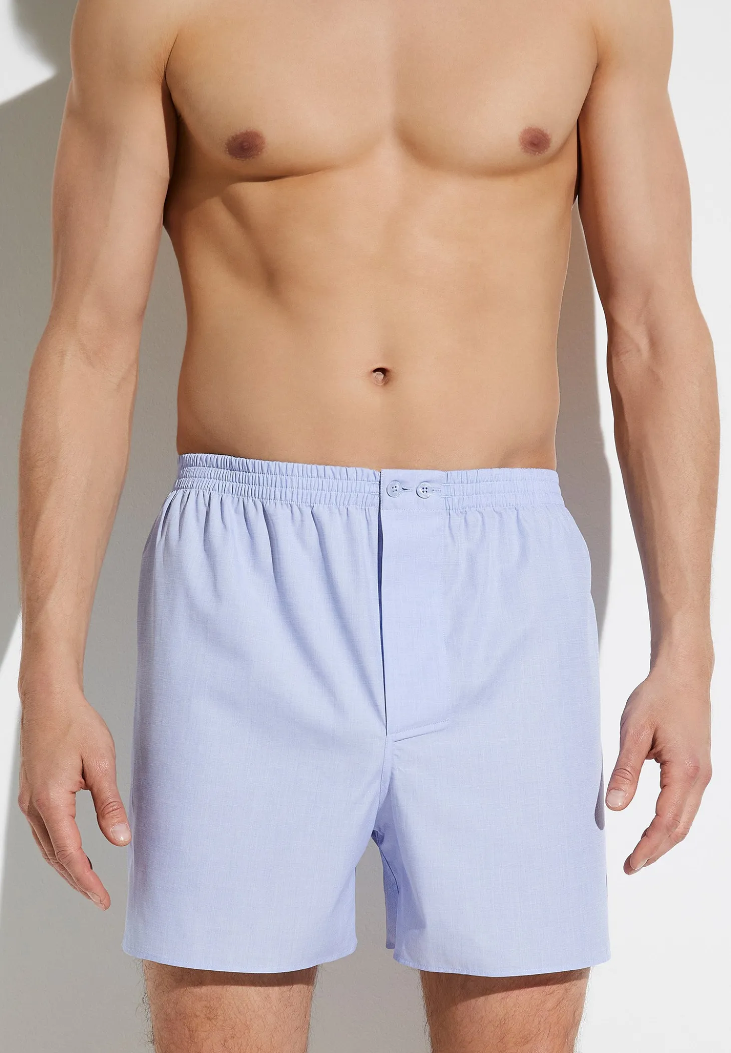 Homme Zimmerli Woven NightwearBoxer Shorts - light blue