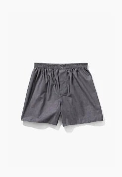 Homme Zimmerli Woven NightwearBoxer Shorts - dark grey mélange
