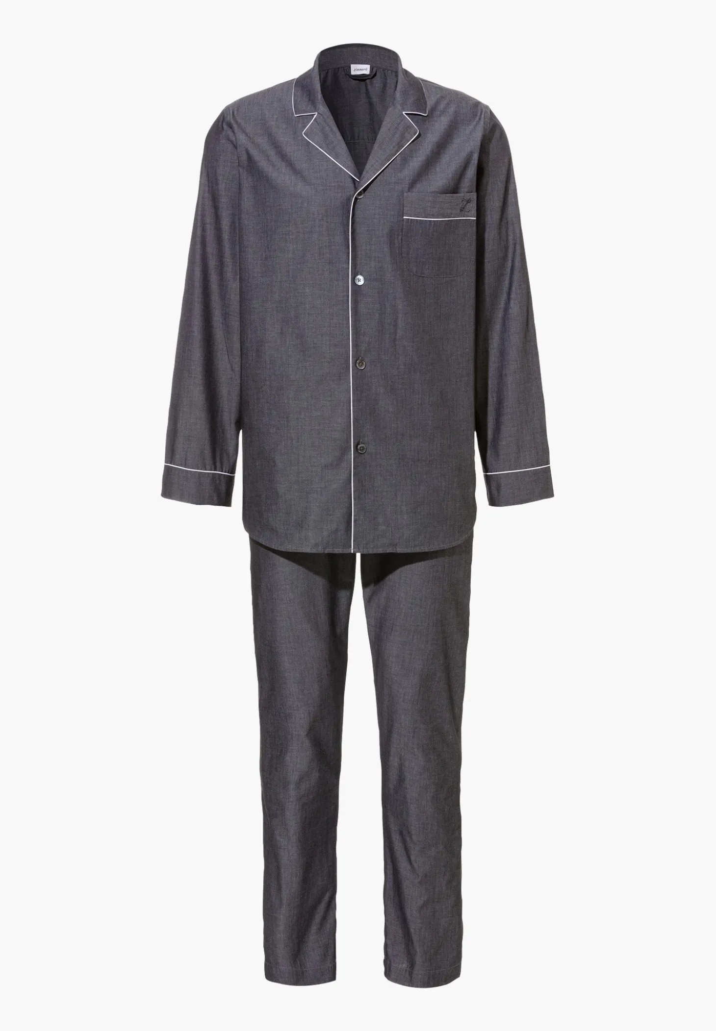 Homme Zimmerli Woven NightwearPyjama longues - dark grey mélange